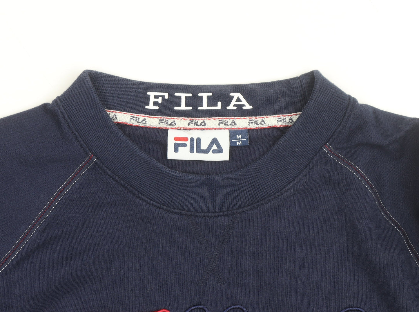 FILA Men's Blue Logo Crew Neck Pullover Sweatshirt Size M
