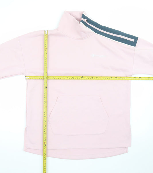 Champion Womens Pink Half Zip Pullover Sweatshirt M