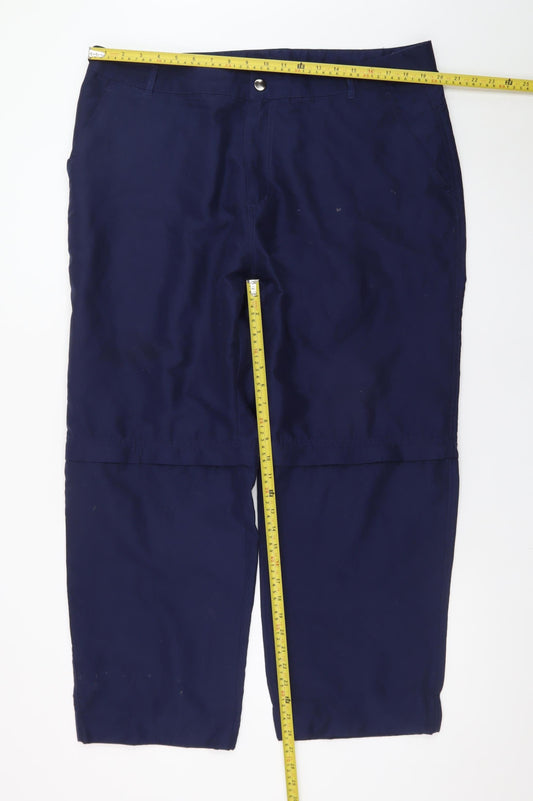 Crane Men’s Blue XL Convertible Cargo Trousers Outdoor Lightweight