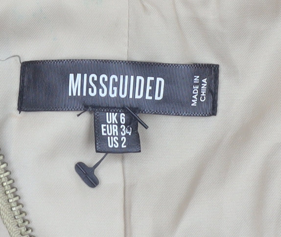 Additional view of Missguided Women’s Beige Hooded Anorak Jacket, size UK 6