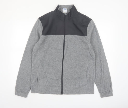 Starter Men’s Grey Full Zip Fleece Jacket Size M 38in Polyester
