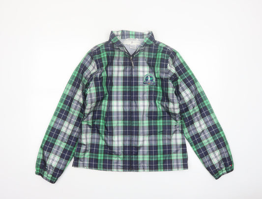 Tommy Hilfiger Women’s Green Checked Windbreaker Jacket S