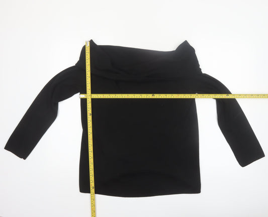 Marks and Spencer Women’s Black Size 18 Off Shoulder Knit Jumper