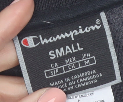 Champion Women's Black Small Varsity Logo Fleece Jacket