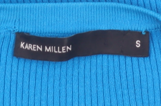 Karen Millen Women's Blue Slim Fit Knit Cardigan Size S