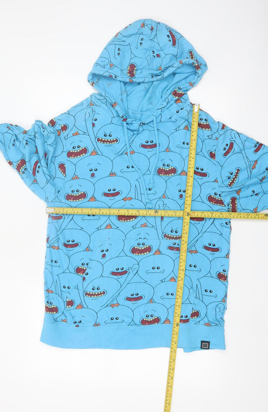 Lootwear Rick and Morty Blue Men's Pullover Hoodie Medium