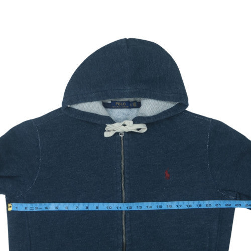 Ralph Lauren Men’s Blue Full Zip Hoodie L Regular Cotton Fleece