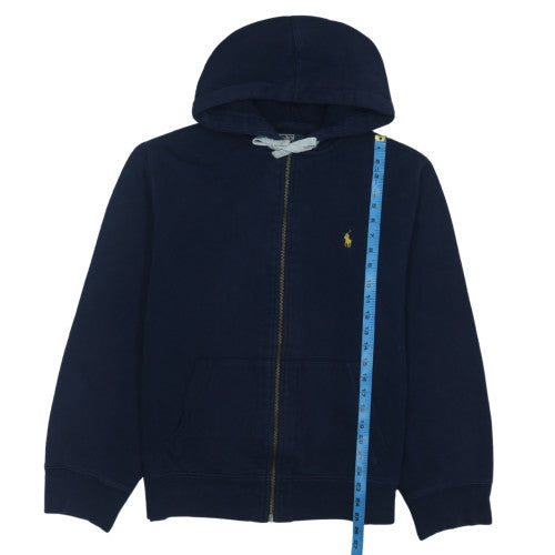 Ralph Lauren Men's Blue Full Zip Hoodie XL Cotton Blend Fleece
