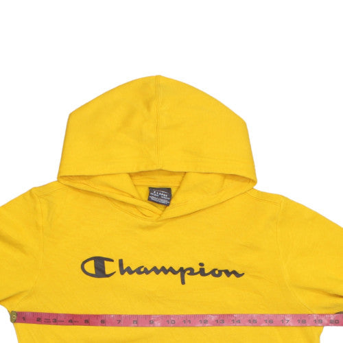 Champion Boys Yellow Pullover Hoodie 13-14 Years Graphic Fleece Sweatshirt
