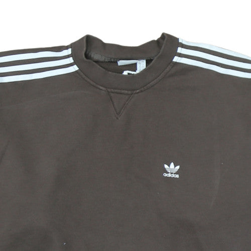 Adidas Men Brown 3XLT Pullover Sweatshirt Crew Neck Sports Style