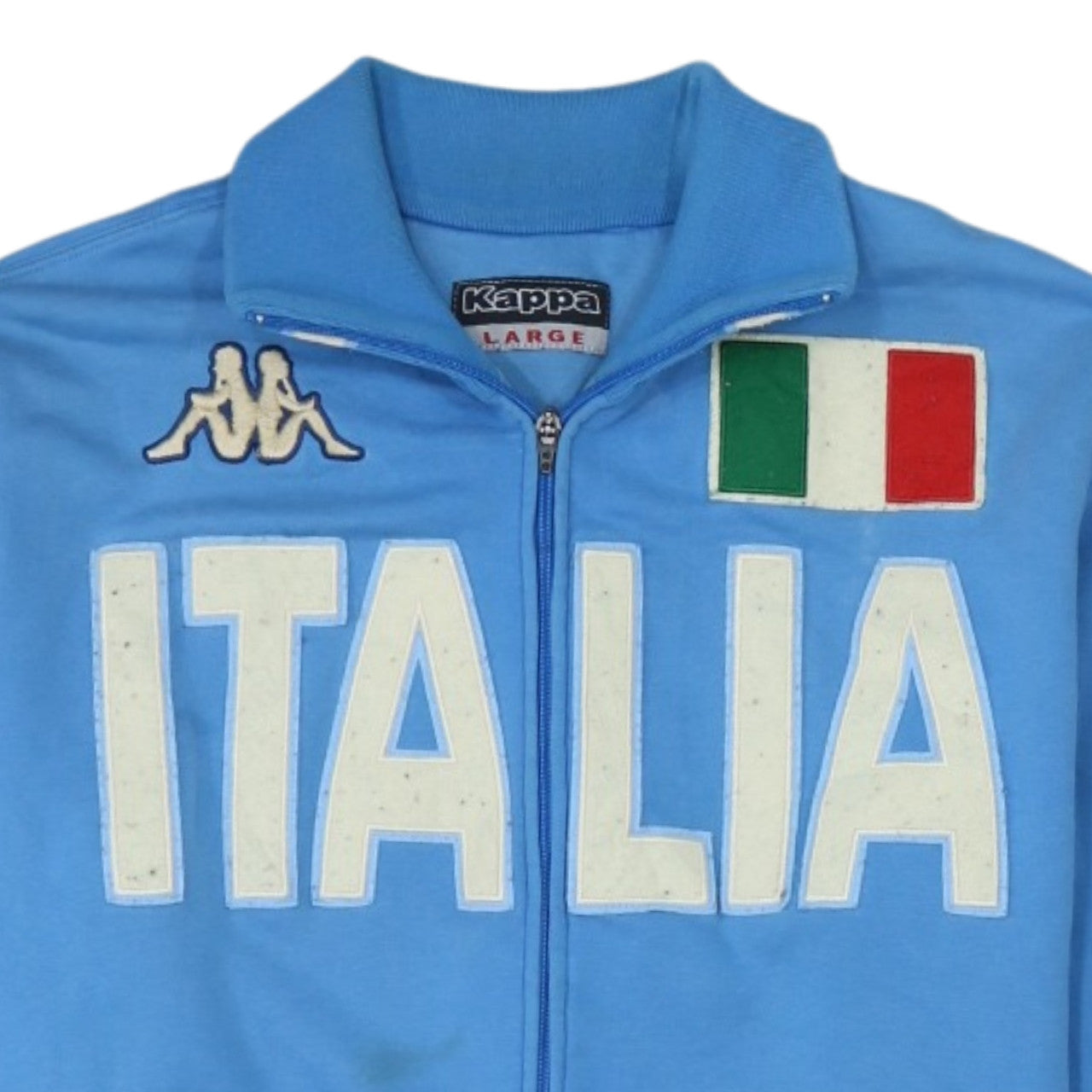 Kappa Mens Blue Italia Full Zip Sweatshirt Jacket Size L
