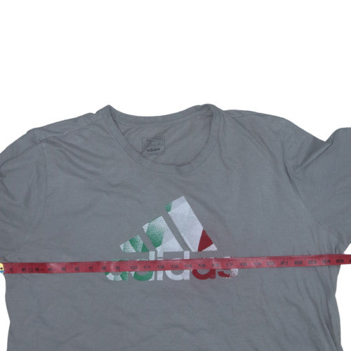 Adidas Men's Grey 2XL Regular Fit Graphic Sports T-Shirt