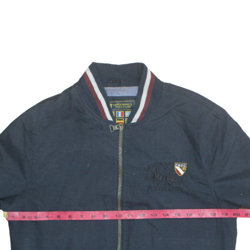 Santa Monica Polo Club Men's Blue Bomber Jacket Size S Cotton Blend