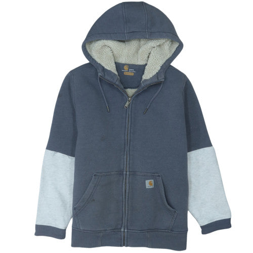 Carhartt Women's Blue Relaxed Fit Hooded Lined Jacket Size 14