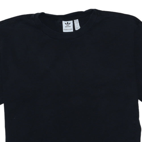 Additional view of Adidas Men's Black Medium Basic Logo Short Sleeve Cotton T-Shirt