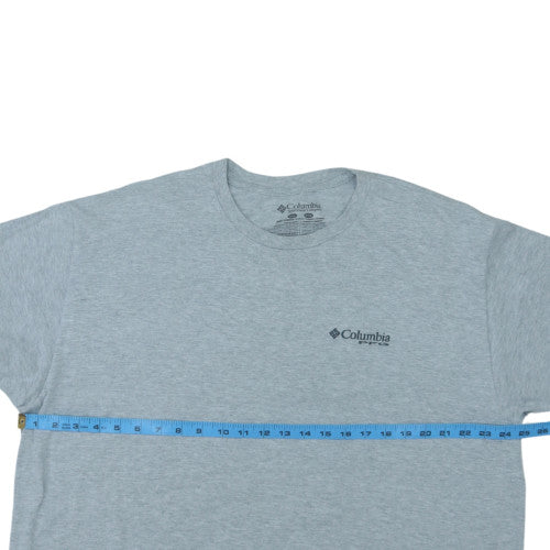 Columbia Mens Grey 2XL PFG Graphic Crew Neck T-Shirt