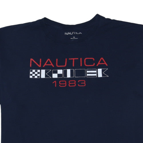 Nautica Men's Blue 2XL Nautical Graphic Crew Neck T-Shirt
