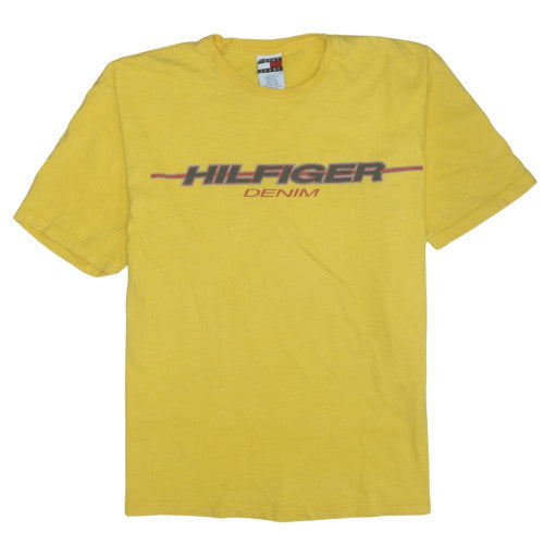 Tommy Jeans Men's Yellow Hilfiger Denim Cotton T-Shirt Size L