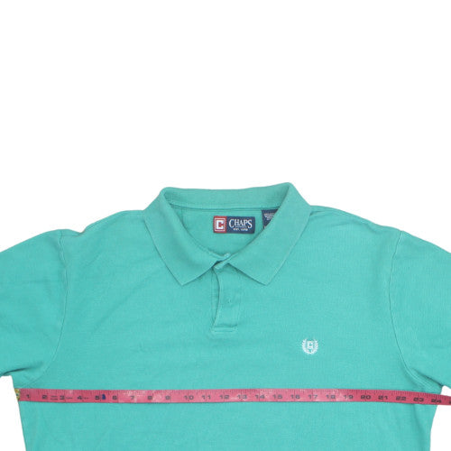 Chaps Mens Green XL Cotton Polo Shirt Short Sleeve Classic Fit