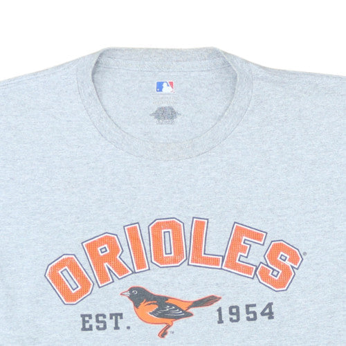 MLB Genuine Merchandise Men's Grey Orioles Graphic XL T-Shirt