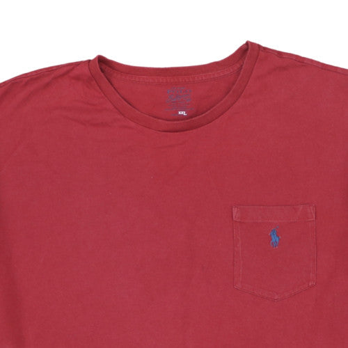 Ralph Lauren Men's Red Cotton Short Sleeve Crew Neck T-Shirt XXL