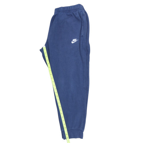 Nike Men's Blue Fleece Sweatpants L Regular Fit Tapered Joggers