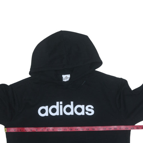 Adidas Womens Black Pullover Hoodie Medium Hooded Sweatshirt