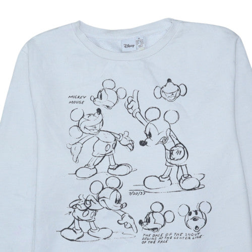 Disney x Primark Womens White Mickey Mouse Sketch Sweatshirt XL 18/20