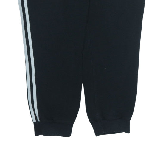 Adidas Men Black XL Jogger Sweatpants with Side Stripes