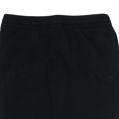 Additional view of Emporio Armani Men’s Black Jogger Sweatpants in Medium Cotton Blend