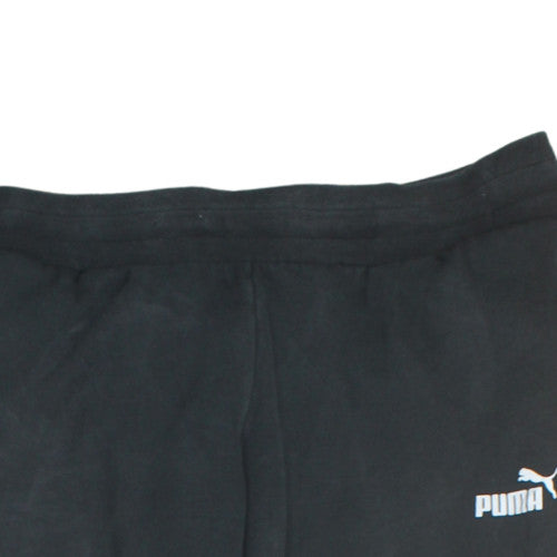Additional view of Puma Men's Black Jogger Trousers L Fleece Regular Fit Activewear