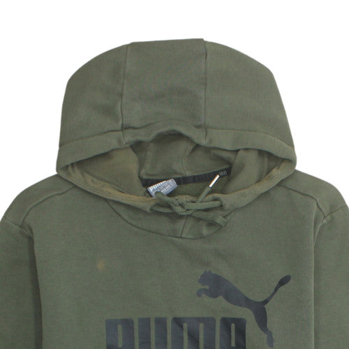 Puma Men's Green Pullover Hoodie Small Regular Fit Sports Style
