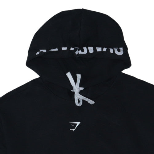 Gymshark Men’s Black Pullover Hoodie L Regular Fit Fleece Sportswear