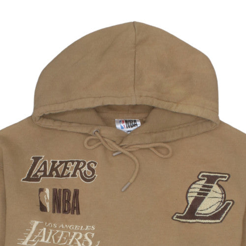 NBA Men’s Brown Los Angeles Lakers Pullover Hoodie Size S Embroidered