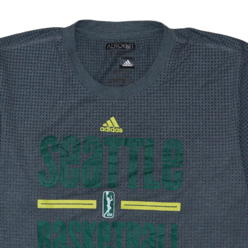 Additional view of Adidas men’s grey aeroknit xlt seattle basketball t-shirt