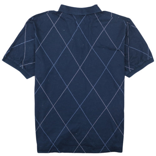 Nautica Men's Blue Argyle Cotton Polo Shirt Size XL