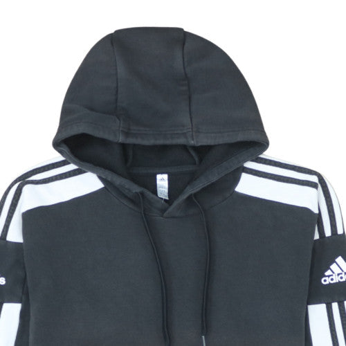 Adidas Men's Black Pullover Hoodie L Logo Sports Fleece Sweatshirt