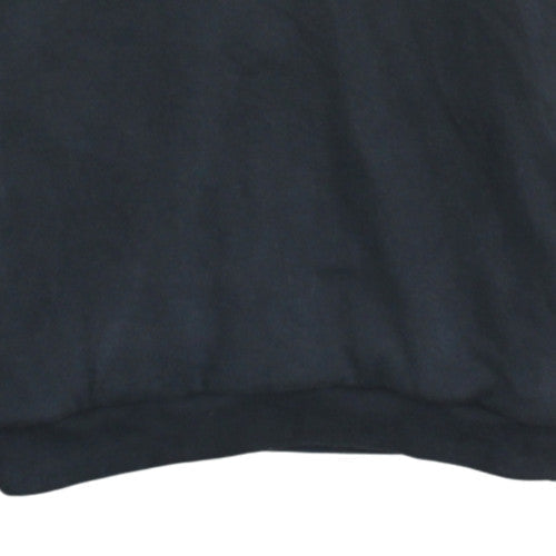 Additional view of Adidas men’s black small 1/2 zip hoodie with logo detail