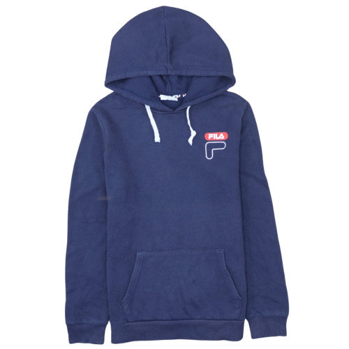 Additional front view of Fila women’s navy blue pullover hoodie xs cotton blend