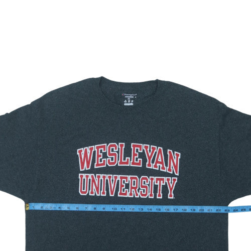 Champion Men's Grey Wesleyan University XL Short Sleeve T-Shirt