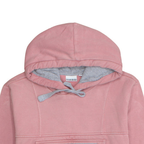 Napapijri Men’s Pink Pullover Hoodie 2XL Embroidered Logo Outdoor Style
