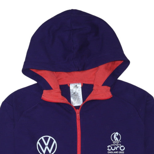 Additional view of Adidas Men's Blue Full Zip Hoodie L Sports Football Euro 2022