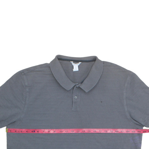 Calvin Klein Men's Grey 2XL Cotton Polo Shirt