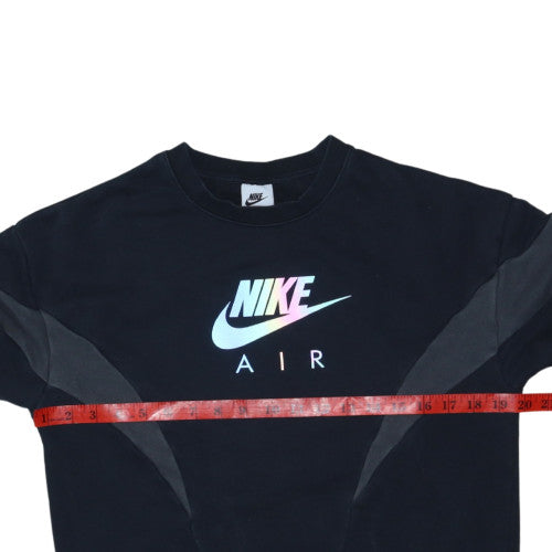 Nike Boys Black Air Logo Long Sleeve Pullover T-Shirt Size L (146-156cm)