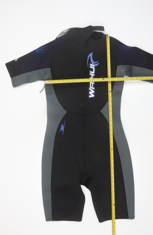 Waihui Men's Black & Grey Short Sleeve Wetsuit Large Neoprene