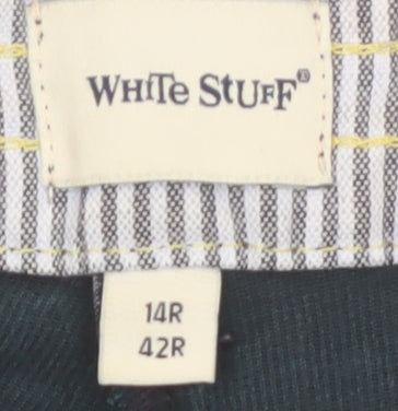 White Stuff Women's Blue Chino Trousers Size 14 Regular