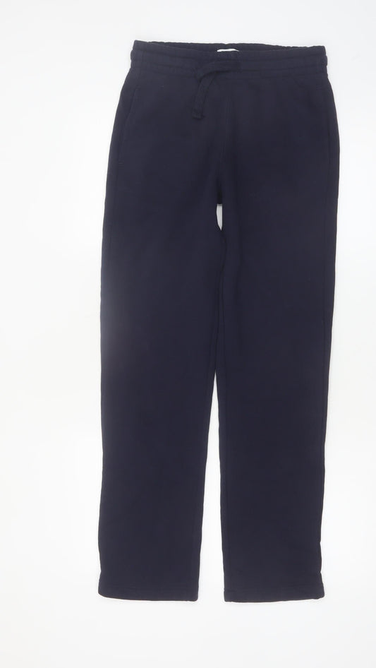 EASY Men Black Small Fleece Sweatpants Regular Fit Casual Trousers