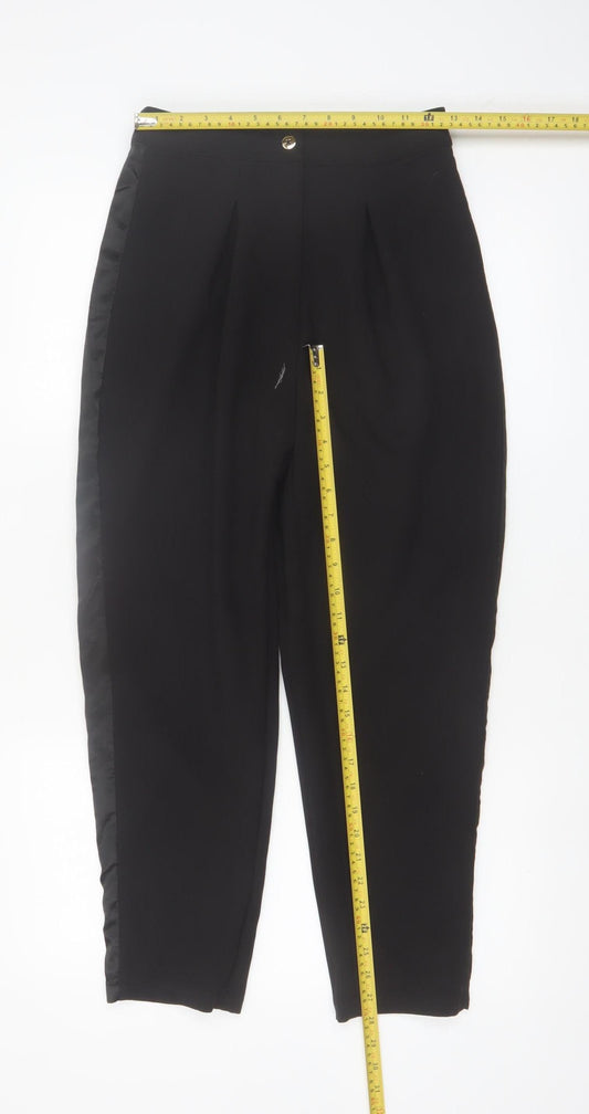 Pour Moi Women's Black Pleated Tapered Trousers Size 8