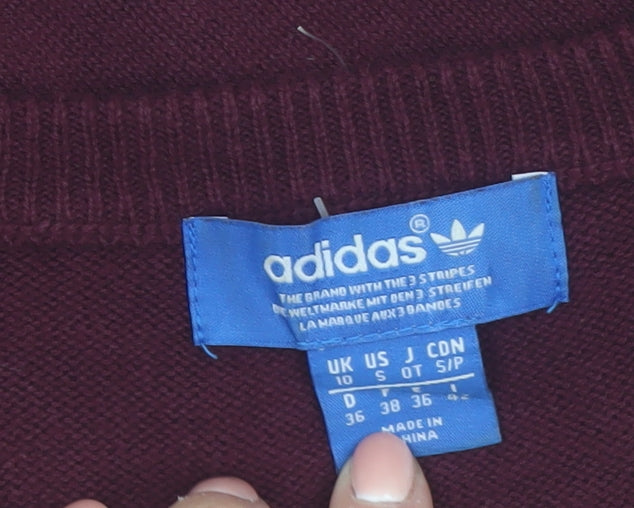 Additional view of Adidas Women's Red Originals Crew Neck Cotton jumper, size 10