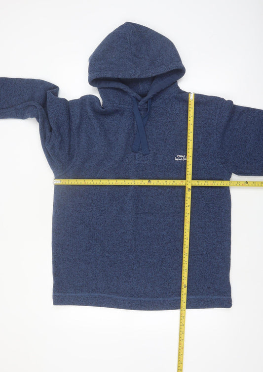 Weird Fish Men's Blue Pullover Fleece Hoodie M Regular Fit